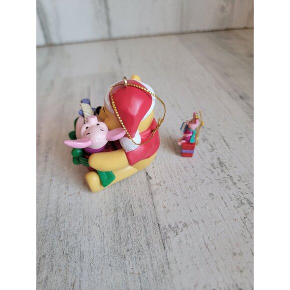 Vintage Winnie Pooh piglet rocking horse me ornament Xmas set - Picture 3 of 6